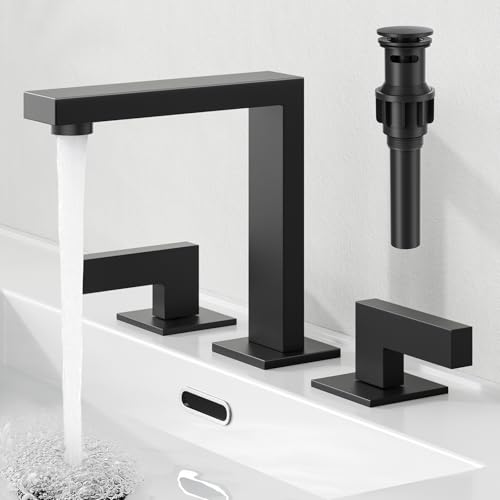 Bathroom Sink Faucets 3 Hole Vanity Faucet with Drain