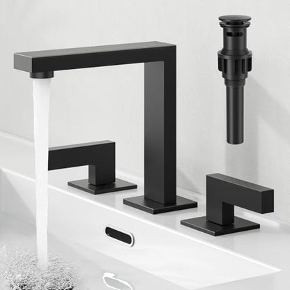 Bathroom Sink Faucets 3 Hole Vanity Faucet with Drain