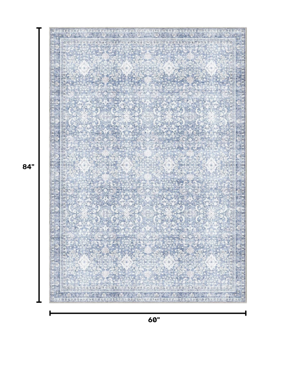 5x7 Area Rugs (Light Blue / 5' x 7' (Rectangular))