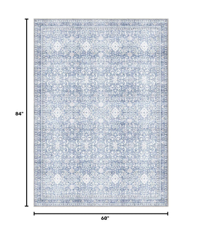 5x7 Area Rugs (Light Blue / 5' x 7' (Rectangular))