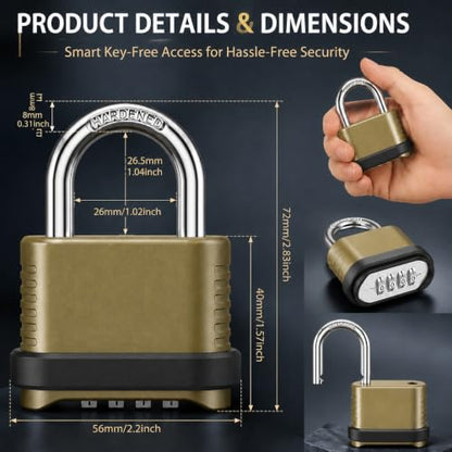 4 Digit Combination Padlock