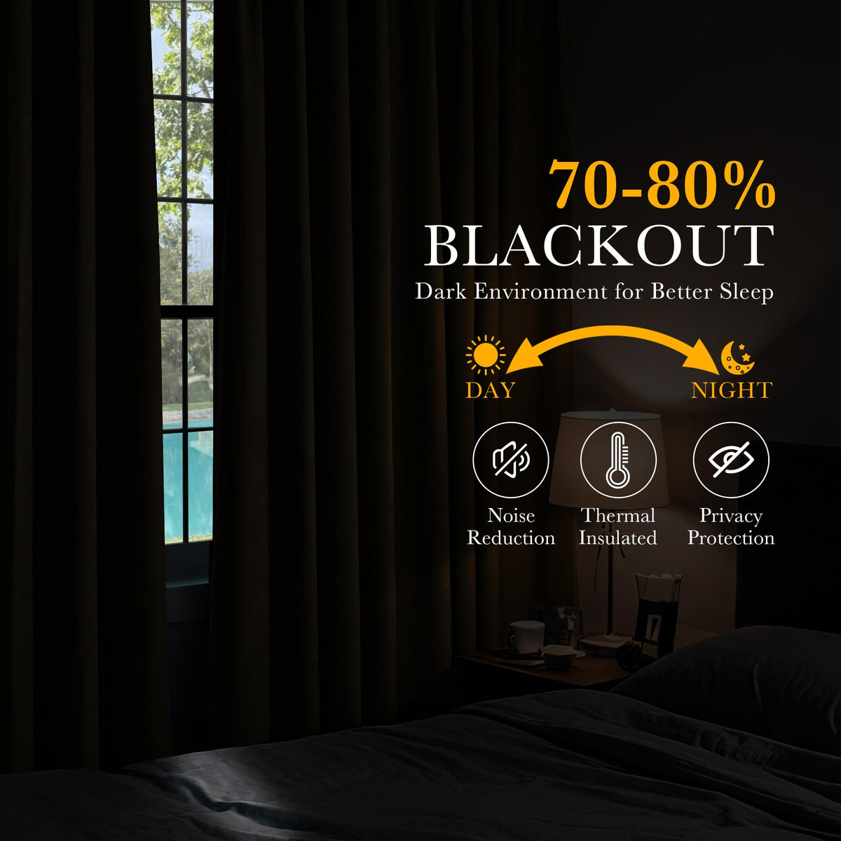 Blackout Curtains Short (Mint Green / 42"W x 36"L (Pack of 2))