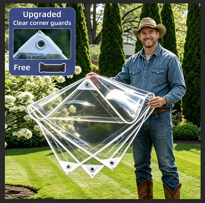 Clear Tarp 14Mil Heavy Duty Clear Vinyl Plastic Tarp (10X10FT)
