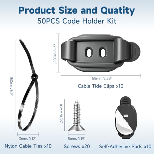 Adjustable Cable Management Clips
