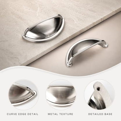 Hardware 10 Pack Zinc Cup Drawer Pulls