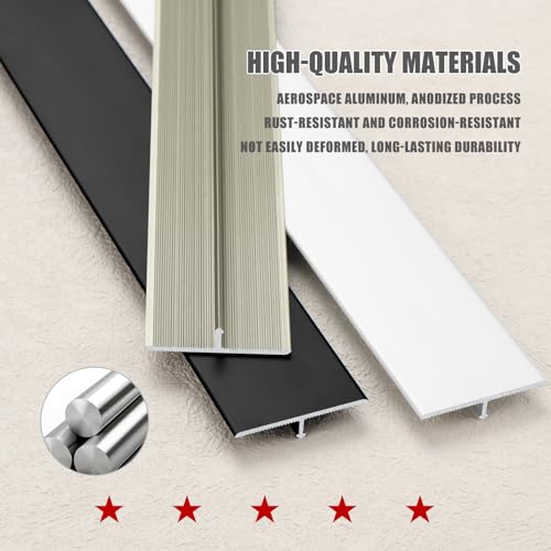 3PCS Aluminum T Molding Floor Transition Strip