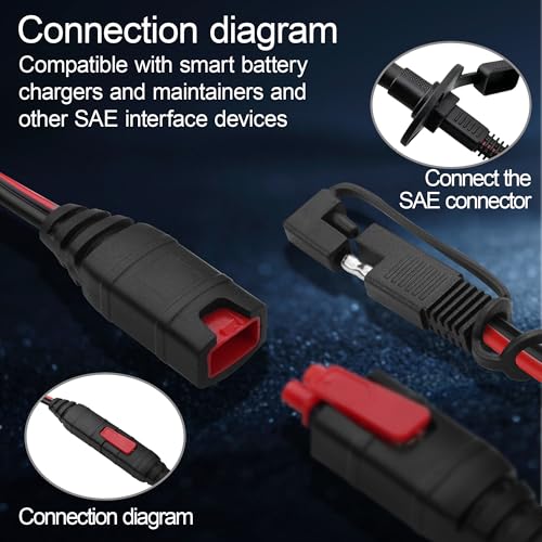 Heavy Duty 14AWG SAE Extension Cord for NOCO Geniu