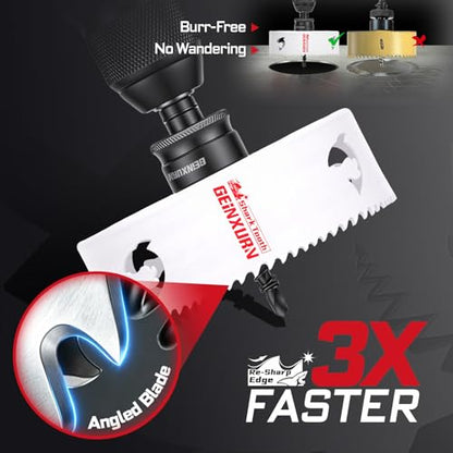 5 Inch(127mm) Hole Saw, 1PC HSS Bi-Metal Hole Saw Kit with Shark Tooth Hole Cutter for Wood,Drywall, PVC Boards and Thin Metal (1 PCS 5")