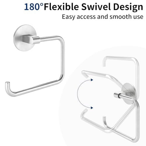 Adhesive Hand Towel Holder Brushed Nickel (Brushed Nickel)