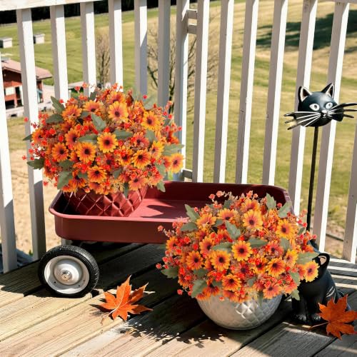 Artificial Fake Plants Flowers for Outdoor Outside Spring Summer Decoration