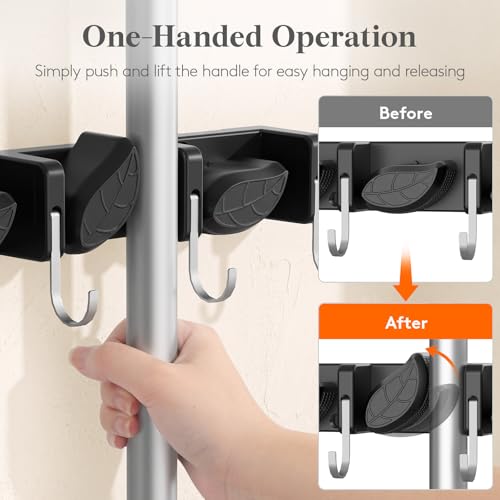 Mop and Broom Holder Organzier Wall Mount Non