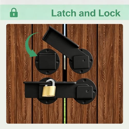 Flip Gate Latch Lock with Padlock Hole