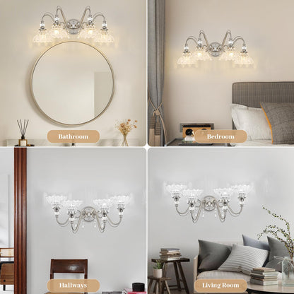 Brushed Nickel Bathroom Vanity Light (Nickel / 4-Light)