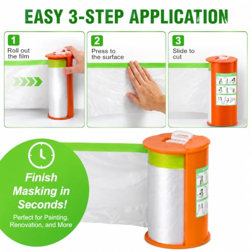 Pre Taped Masking Film with Dispenser