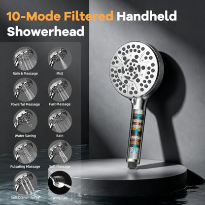 13'' Rain Showerhead Combo (Square 13" with 2 filters / Chrome)