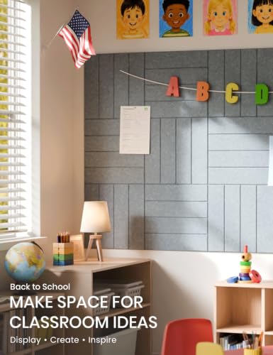 48" x 36" Large Felt Bulletin Board (Slate Gray-1 / Bold-stripe 12-pack)
