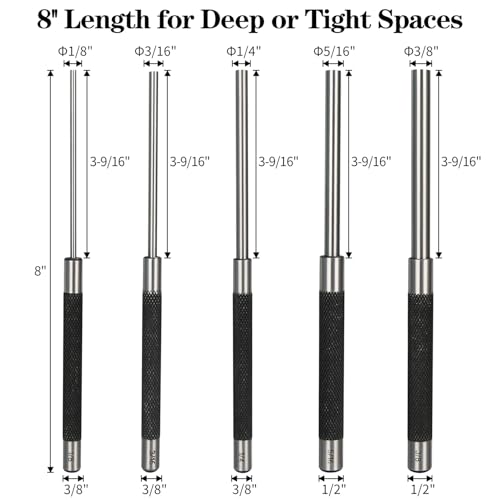 5pcs 8in Pin Punch Set