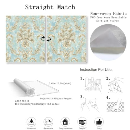 Vintage French Peel and Stick Floral Wallpaper