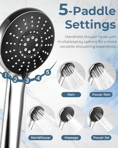 Shower Head with Handheld (C-Chrome / Rectangular 12")