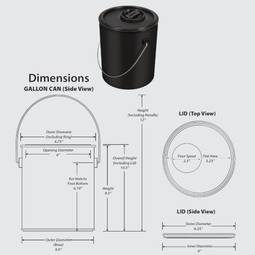 Plastic Paint Can Bucket w