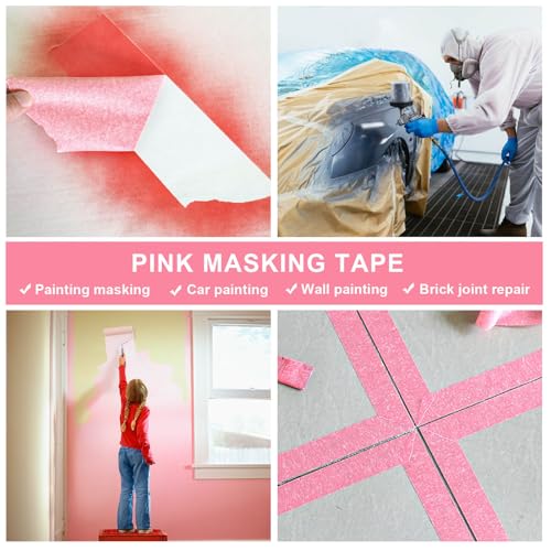 1.5 Inch Wide Masking Tape (Pink)