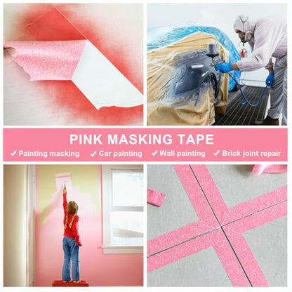 1.5 Inch Wide Masking Tape (Pink)