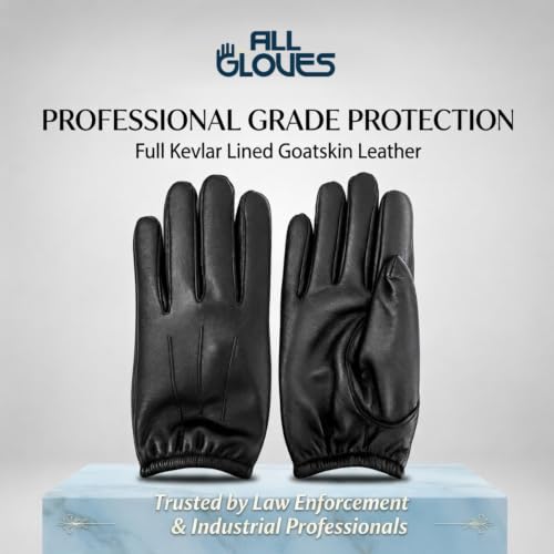 Kevlar Lined Goatskin Leather Puncture Resistant Duty Gloves