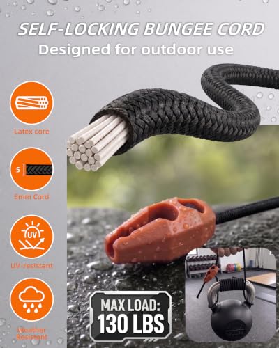 Adjustable Bungee Cords with Self
