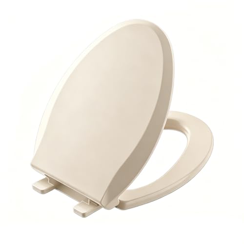 Toilet Seat Elongated Almond (Almond / Elongated 18.5inch)