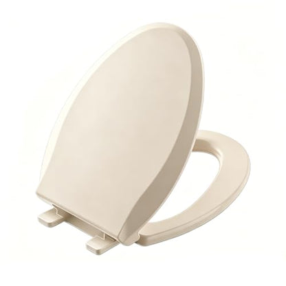 Toilet Seat Elongated Almond (Almond / Elongated 18.5inch)