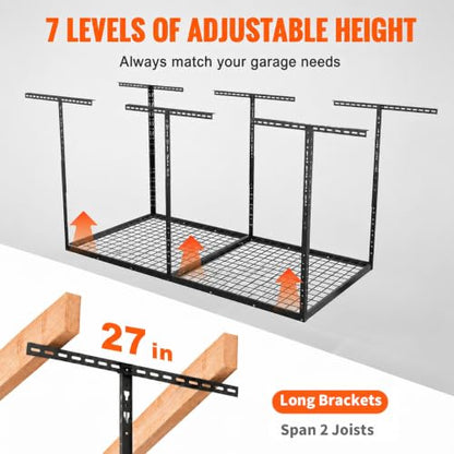 4x8 FT Overhead Garage Ceiling Mount Storage Rack (4x8 ft)