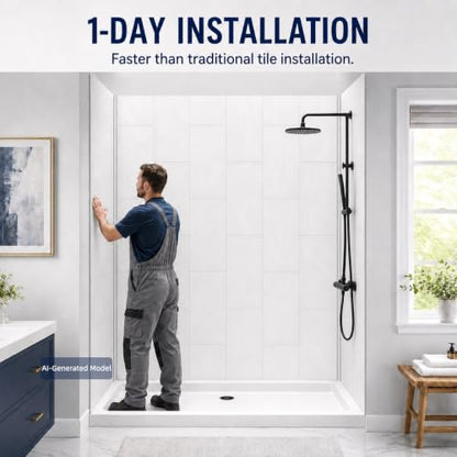 3 Piece Shower Wall Panel Surround Kit