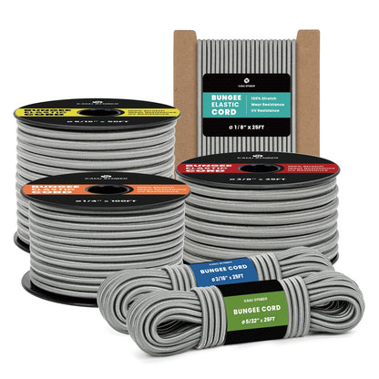 Bungee Cord 5 (Gray / 5/16" x 25FT)