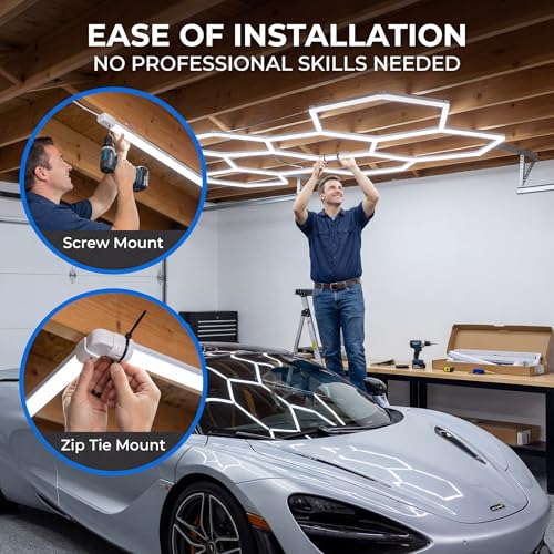 Hexagon Garage Lights 240W 28800LM