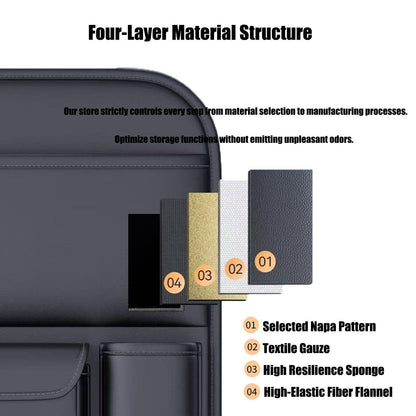 2 Pack Automotive Seat Back Organizers (Black 2-piece set)