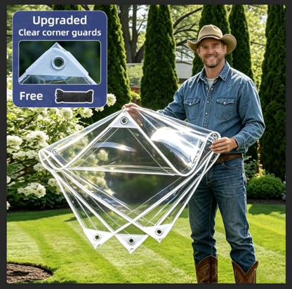 Clear Tarp 14Mil Heavy Duty Clear Vinyl Plastic Tarp