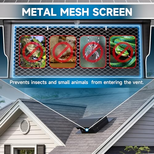 Solar Attic Fan with 8" Removable Roof Vent