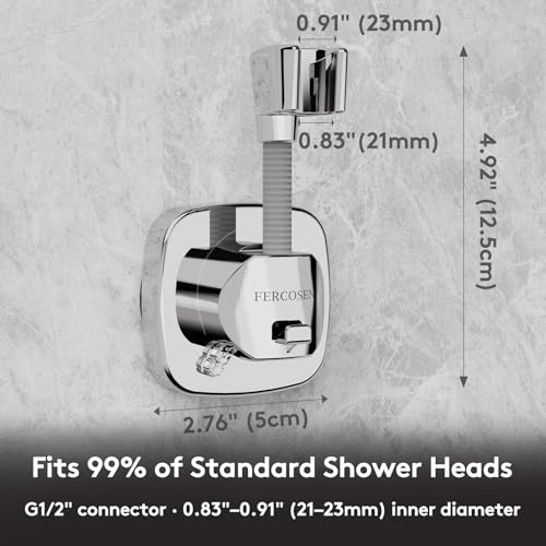 360° Swivel Shower Head Holder with Suction Cup