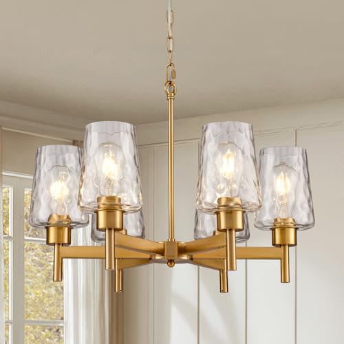 Stone Textured Glass Chandelier