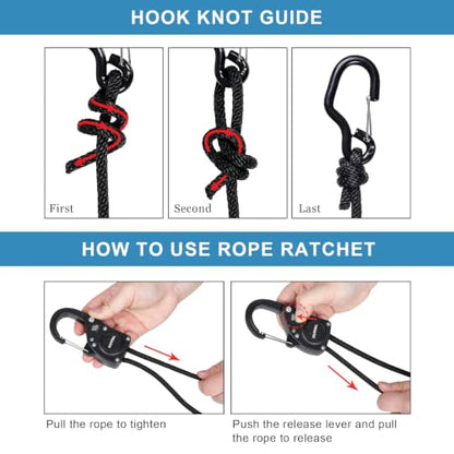 Rope Tie Down Ratchet Straps