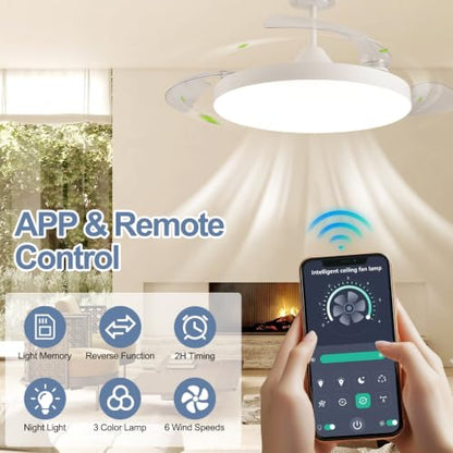 42 Inch Retractable Ceiling Fan