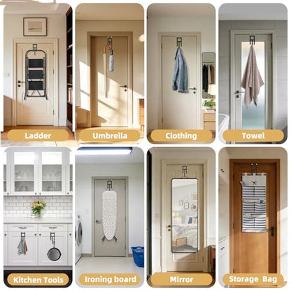 Over the Door Hanger (Black, 4 Pack)