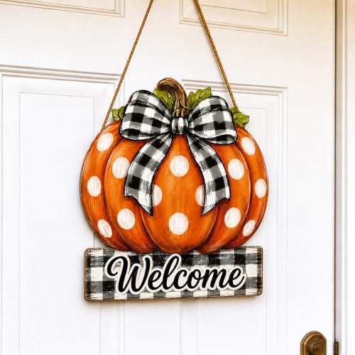 Fall Door Decor Wooden Welcome Sign