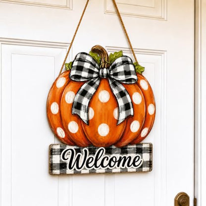 Fall Door Decor Wooden Welcome Sign