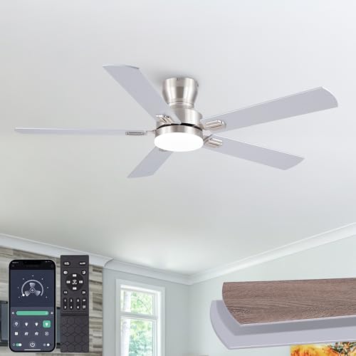 52 inch Low Profile Ceiling Fan with Light and Remote
