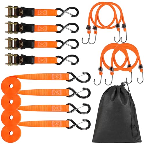 Ratchet Straps Tie Downs Heavy Duty 1500 LBS Break Strength