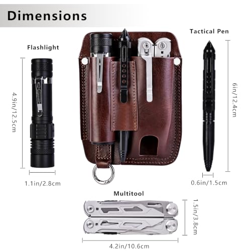 Leather Multitool Sheath (Darkbrown-02)