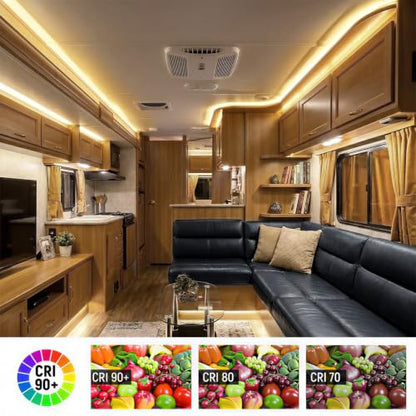 12V RV LED Strip Lights with 2 Set Transparent Connectors[16.5ft]