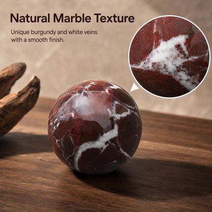 Natural Marble Round Cabinet Knobs (Violet)
