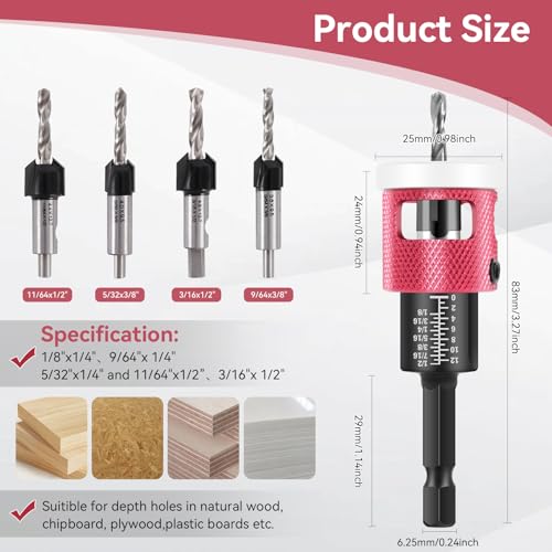 Countersink Drill Bit Set